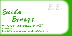 eniko ernszt business card